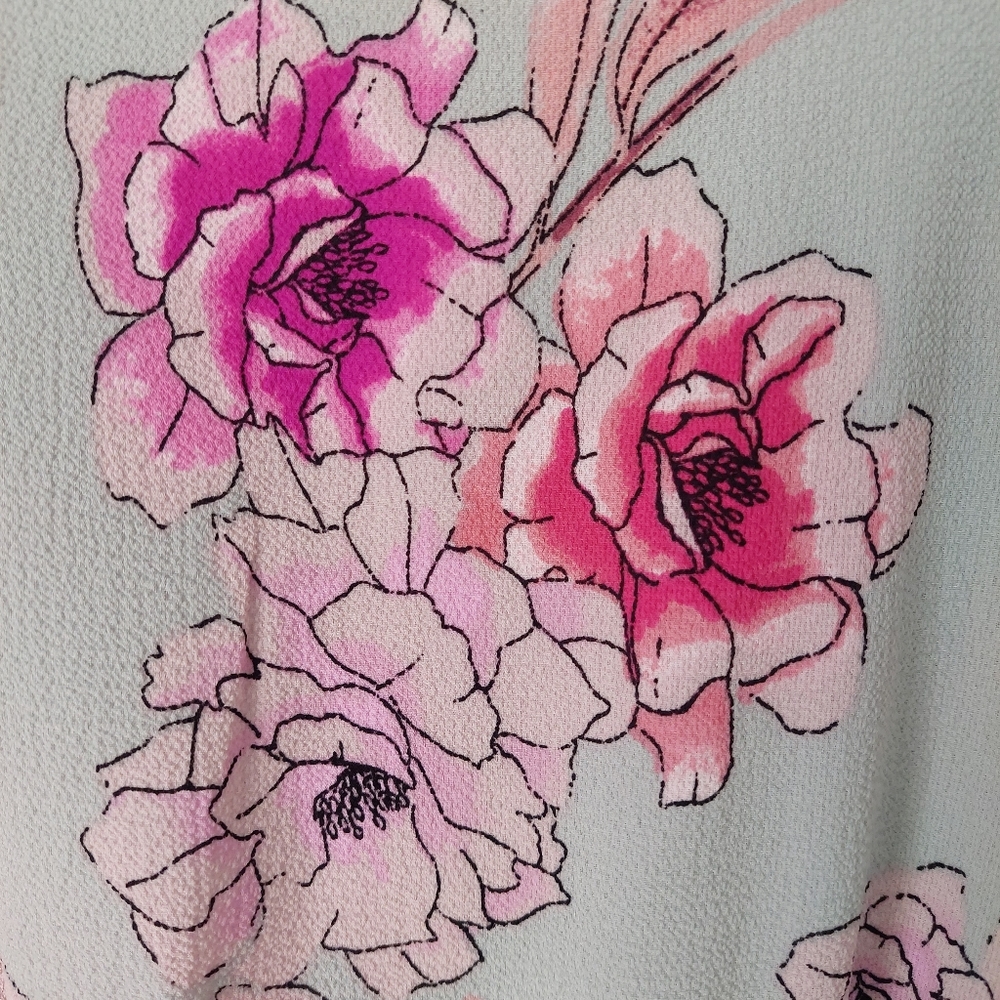 As U Wish Floral Flowy Split Flutter Sleeve Dress Sz S - Picture 4 of 11